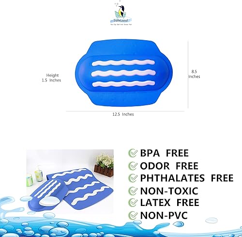 Miniatura 4 de Reposacabezas de baño antideslizante patentado, almohada, ecológico, sin PVC, combinación de colores, lavable a máquina, cómodo, suave, con potentes