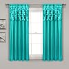 Lush Decor, 160cm x 137cm Turquoise Apartment Dream Window Curtains Panel Set Living, Dining Room, Bedroom Double