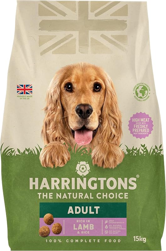Harringtons Complete Dry Adult Dog Food Lamb & Rice 15kg - Made with All Natural Ingredients (Packaging may vary)
