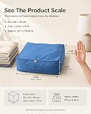 Torba do Przechowywania Tkaniny Foursquare Stylowa, Uniwersalna Osłona na pufę do Organizacji Domu 60x60x20cm (BLUE)