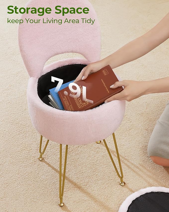 Silla De Oficina Con Respaldo Plegable y Almacenamiento, Col miniatura 4