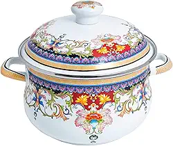 Caçarola Esmaltada Indiana 22cm C/Tampa C/indução