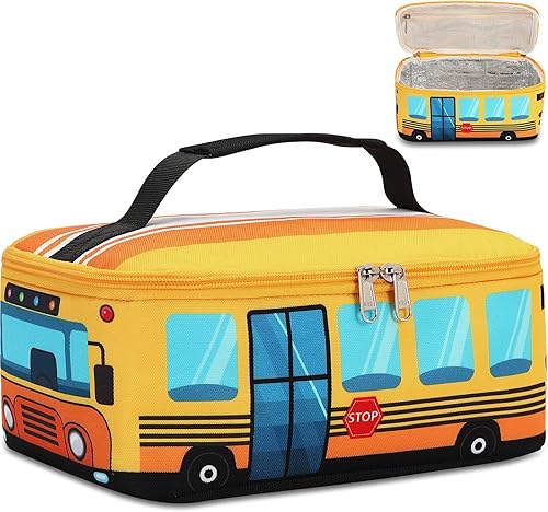 Miniatura 7 de LEDAOU Lonchera para niños y niñas, bonita lonchera aislada reutilizable, bolsa de almuerzo para comidas, lonchera para la escuela, picnic, viajes