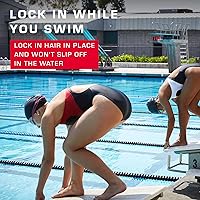 Vista 5 de Gorro de natación TYR, de silicona, ideal para pelo largo, no se arruga