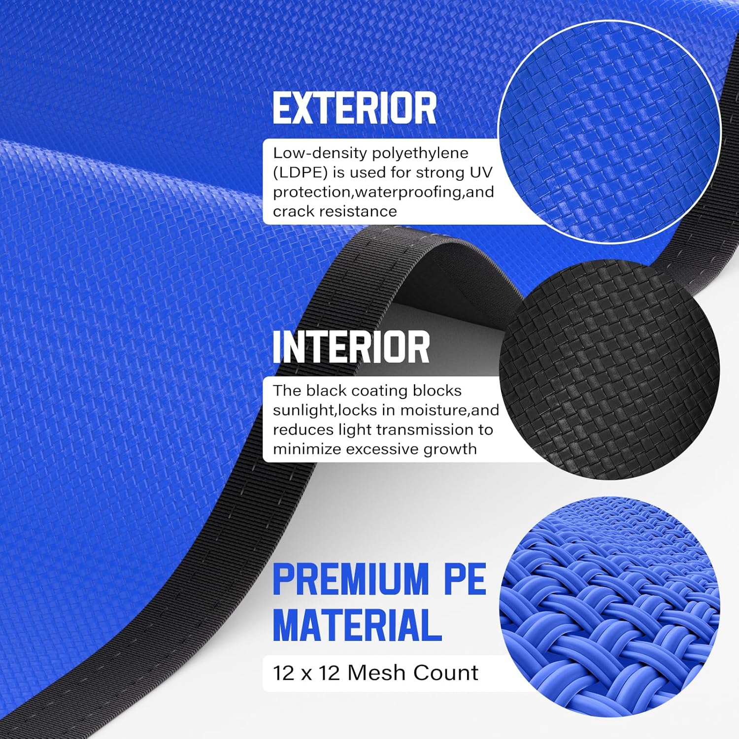 21Ft Pool Safety Cover for Above Ground Pools,Cold and UV Resistant Round Swimming Pool Cover,4 ft Overlap,Above Ground Pool Protection with Winch and Cable Royal Blue