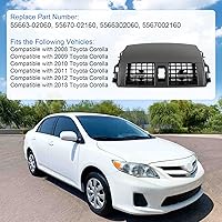 Vista 4 de Panel de ventilación de salida de aire acondicionado para tablero central compatible con Toyota Corolla 2008-2013 Reemplazo # 55663-02060