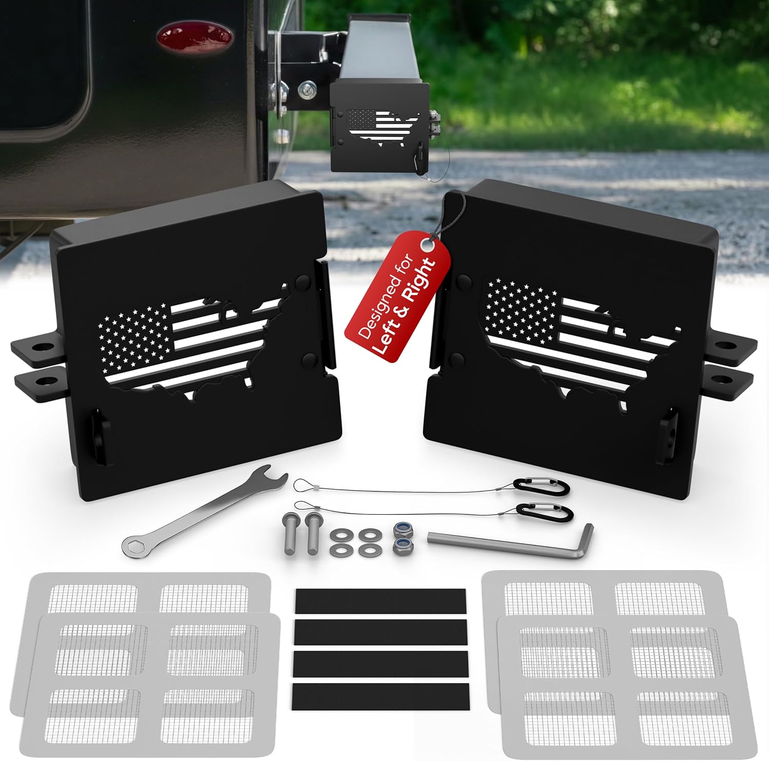 Premium Aluminum RV Bumper End Caps Essential Campers and Motorhome Accessories Sewer Hose Supports Black Tank Covers Ideal for Travel Trailer Class C RVs Truck Storage Vent Bumpers Must Have Upgrade