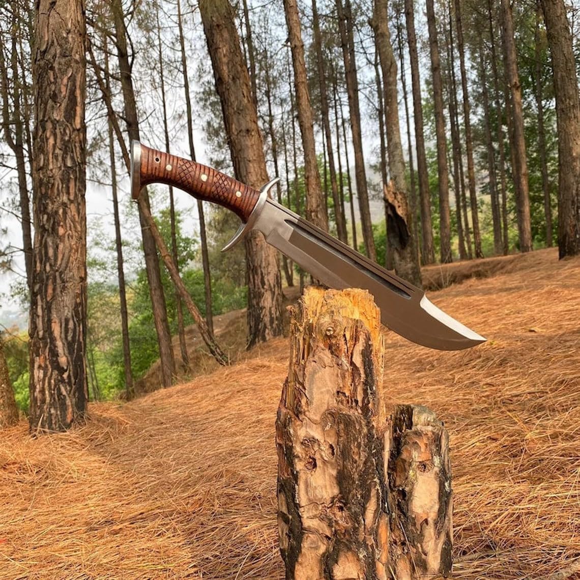 21 Inches Length || Hand forged Khukuri || 5160 leaf spring || Bushcraft Knife || Wood Handle || Balance water tempered || Outdoor Tool || Leather Sheath.