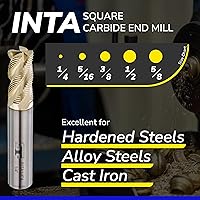 Vista 2 de SPEED TIGER INTA - Molino de extremo de desbaste de carburo para aceros aleados y aceros endurecidos, molino de extremo de carburo de micrograno