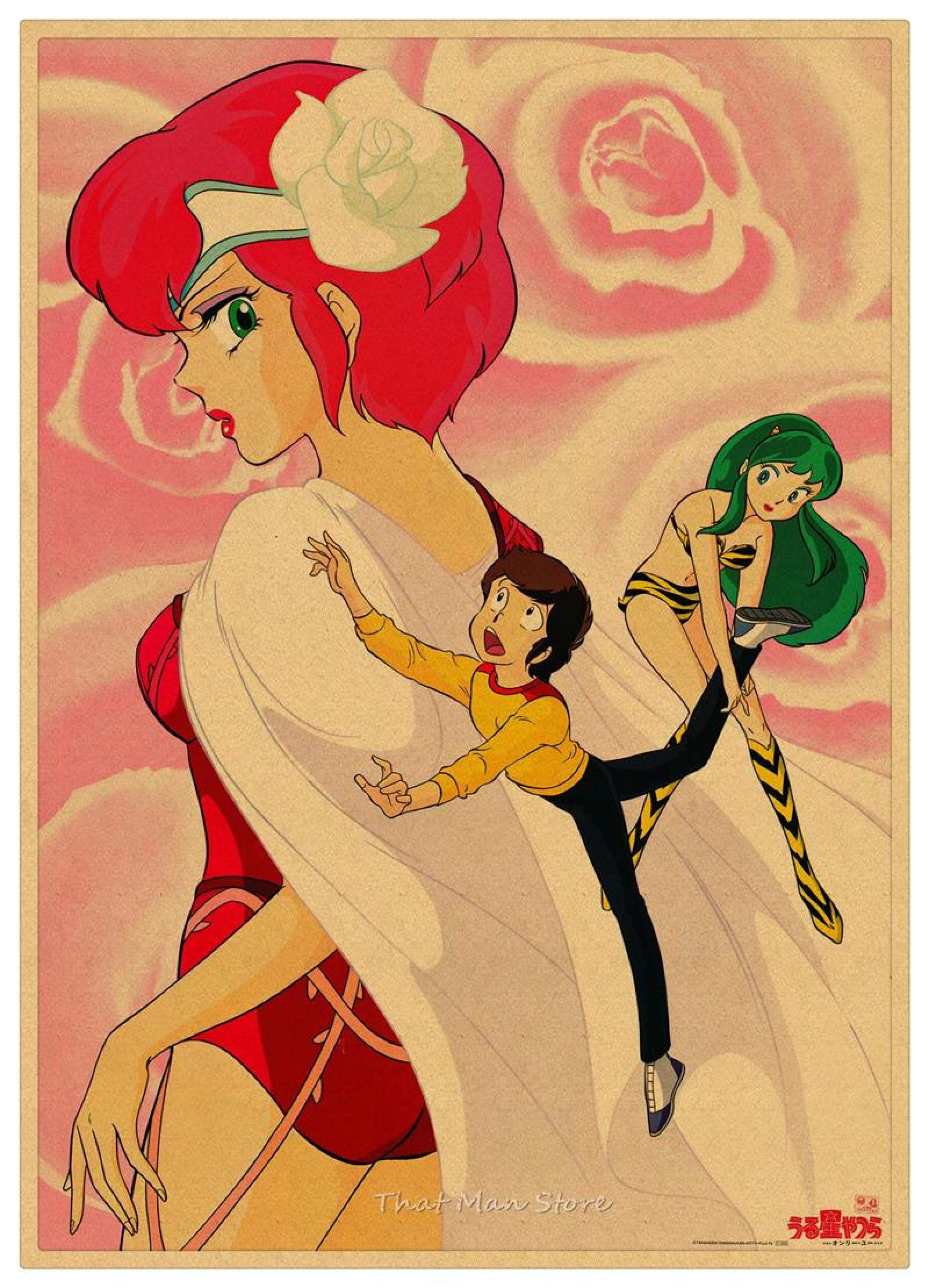 chenxing Japanese animation film Home Furnishing decoration Kraft Movie Poster Drawing Wall stickers 42x30CM16x11inch Yellow