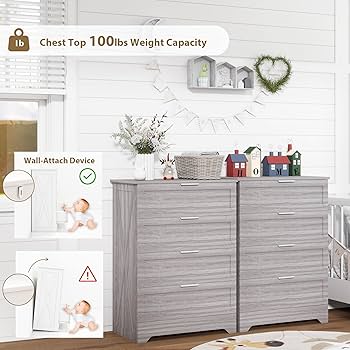 Amazon.com: FTZxHKLX Farmhouse 4 Drawer Dresser for Bedroom