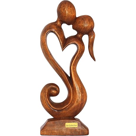 Abstract Wooden Sculpture - Anniversary Gift for Daughter and Son-in-Law