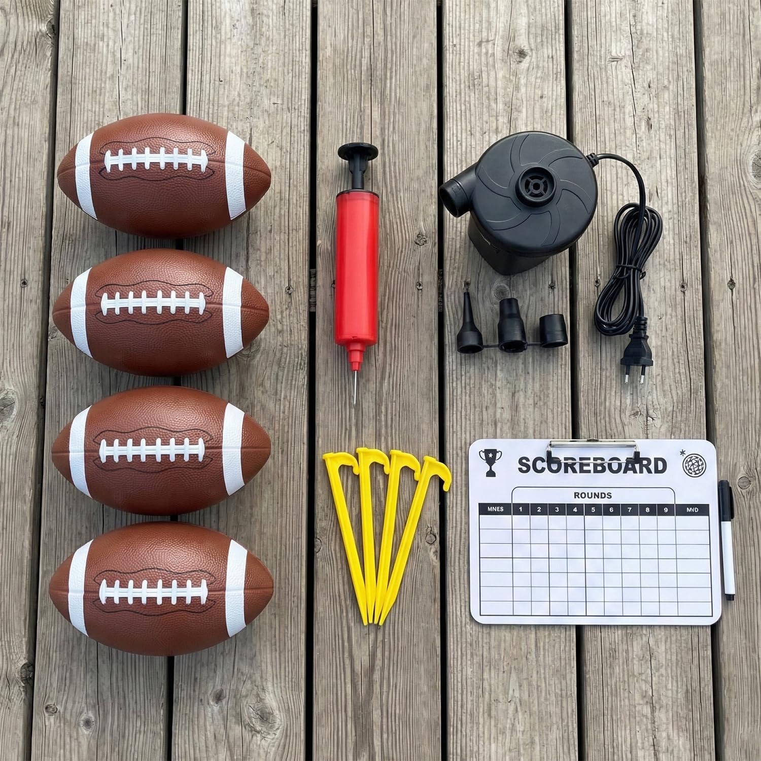 6FT Giant Inflatable Football Target Toss Game - Fun Indoor & Outdoor Yard Games for Kids & Adults, Football Party Throwing Games, Carnival Games, Camping & Tailgate Lawn Activities - Image 5