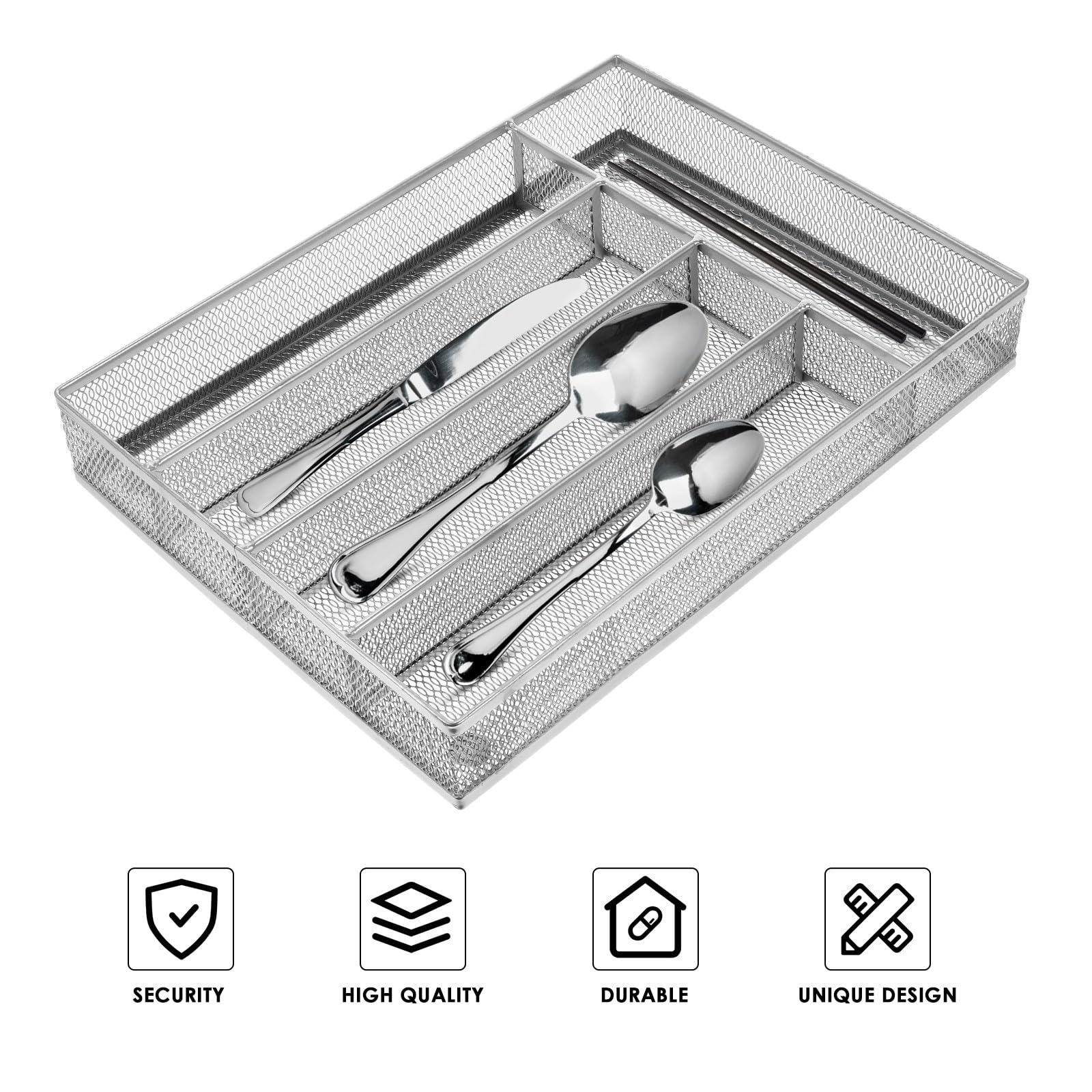 Organizador Diseño Hueco de Cajones para Cocina y Oficina en Acero al Carbono y Patas Antideslizantes, Adecuado para Almacenamiento