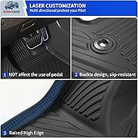 Vista 3 de Rongtaod Alfombrillas de suelo compatibles con Honda Pilot 2016-2022 de 8 asientos, tapete de maletero, alfombrilla de carga, forro de carga