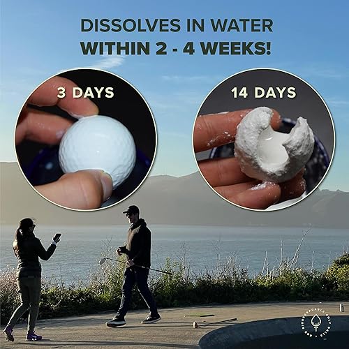 Miniatura 3 de Pelotas de golf solubles en agua, regalo de golf ecológico  Soluble en agua para campos de conducción cerca del agua, perfecto para práctica al aire