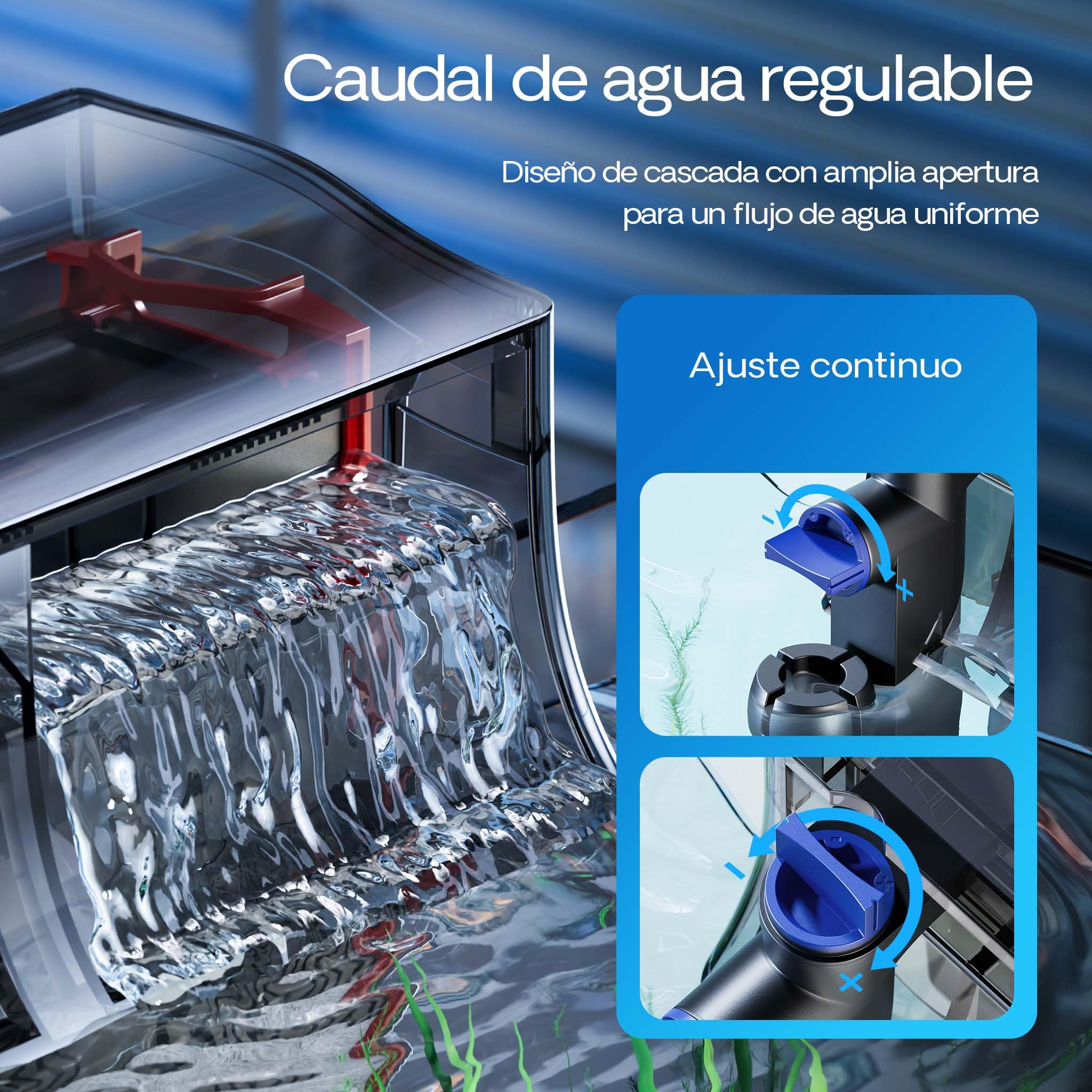 SunSun CBG-800 Filtro de Acuario Externo Colgante 800 l/h lámpara UVC 5 W integrada para acuarios de hasta 190 l, filtrado multietapa