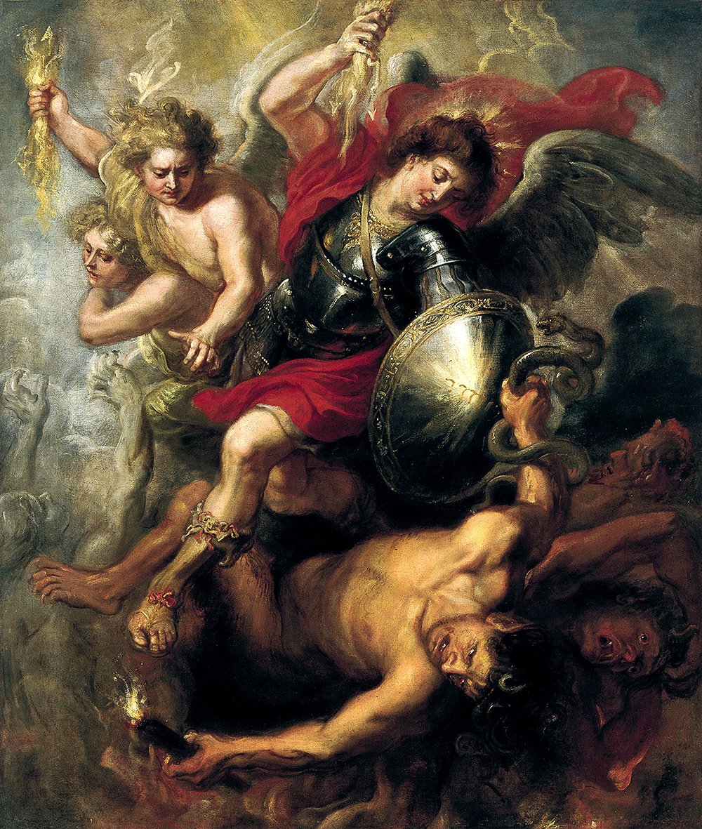 Affiche Rubens Saint Michael expelling Lucifer pour salon chic