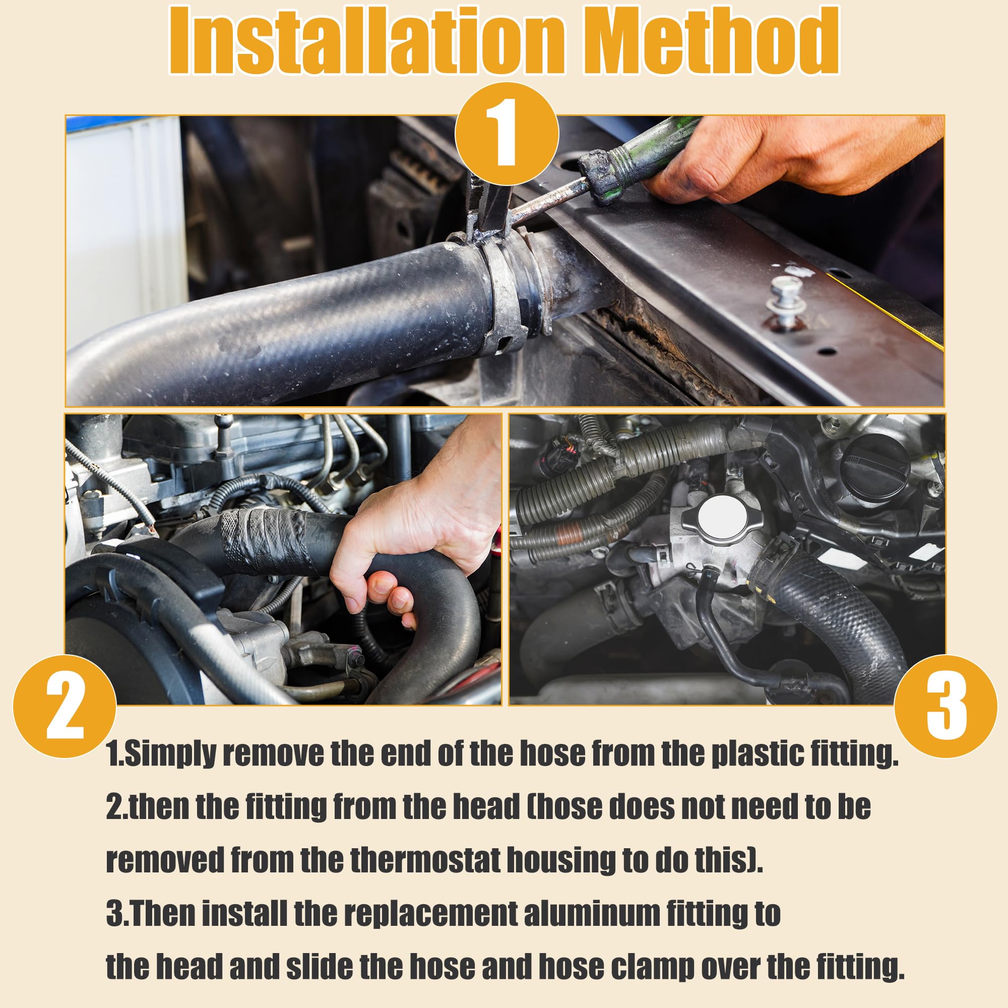 Amazon.com: Partuto Water Hose Fitting 11537541992 - Car Engine 