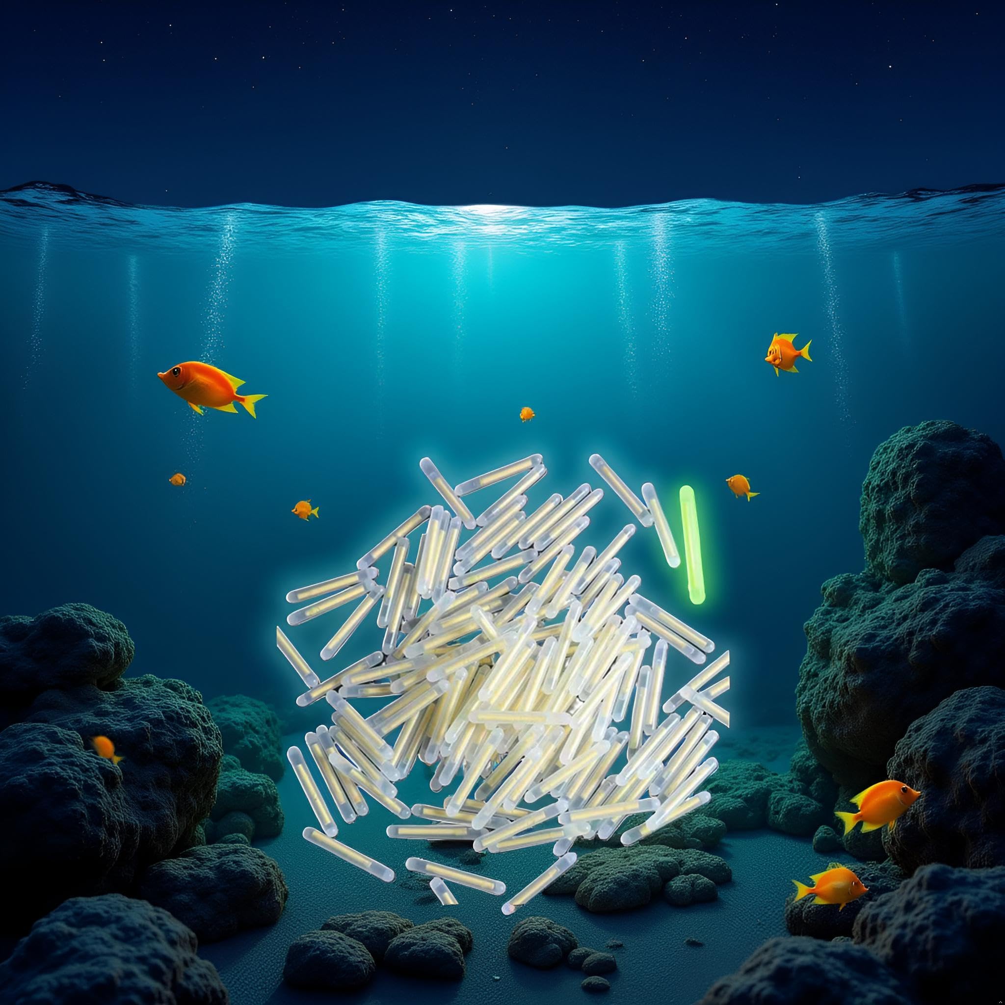 PurYupearl 100Pcs Yellow Fishing Float Light Stick Fluorescent Lightstick Fluorescent Dark Glow Sticks Fishing Float Accessories 3mm Corks, Floats Terminal Tackle and Accessories : Sports & Outdoors