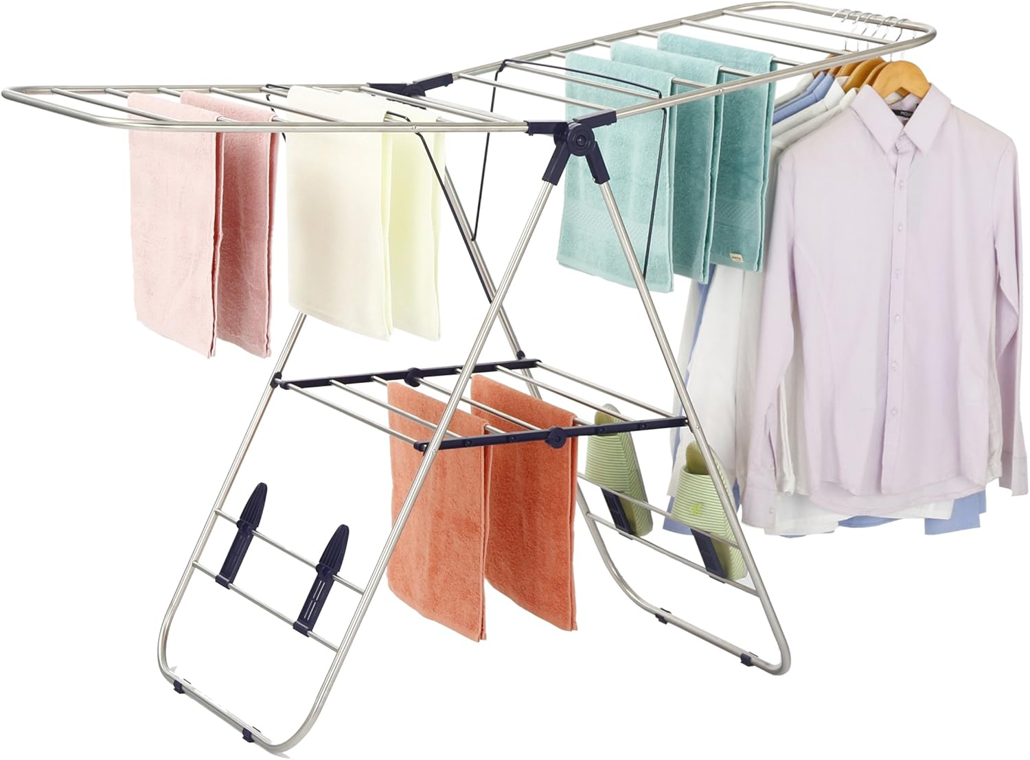 Finnhomy Heavy Duty Clothes Drying Rack Foldable Dry Rack