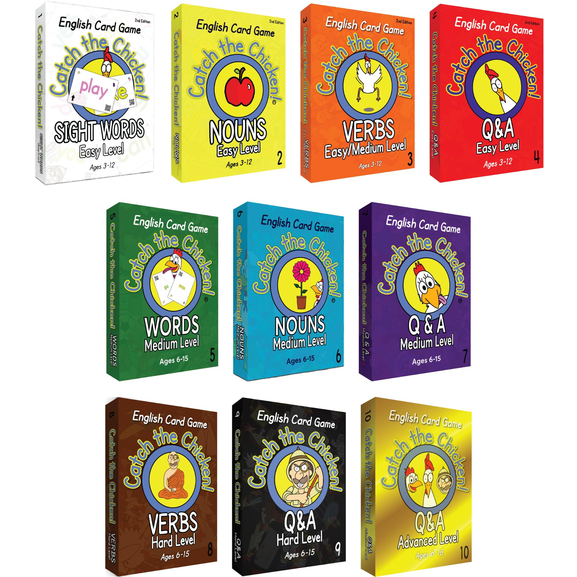 Amazon.co.jp: Full Set Catch The Chicken 10 Pack 英語カードゲーム 