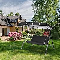 Vista 9 de Juego de fundas de repuesto para columpio de toldo, juego de repuesto para columpio al aire libre, cubierta de toldo de repuesto para silla