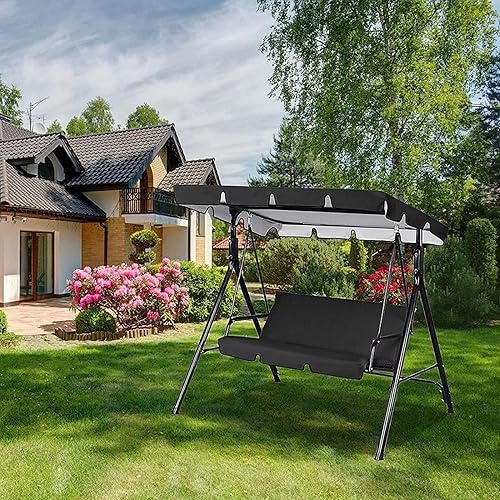 Miniatura 9 de Juego de fundas de repuesto para columpio de toldo, juego de repuesto para columpio al aire libre, cubierta de toldo de repuesto para silla de