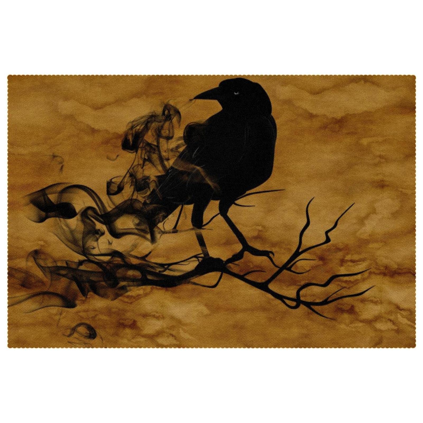 Sets de table Crow Night Dark Moonlight 30,5 x 45,7 cm antidérapant