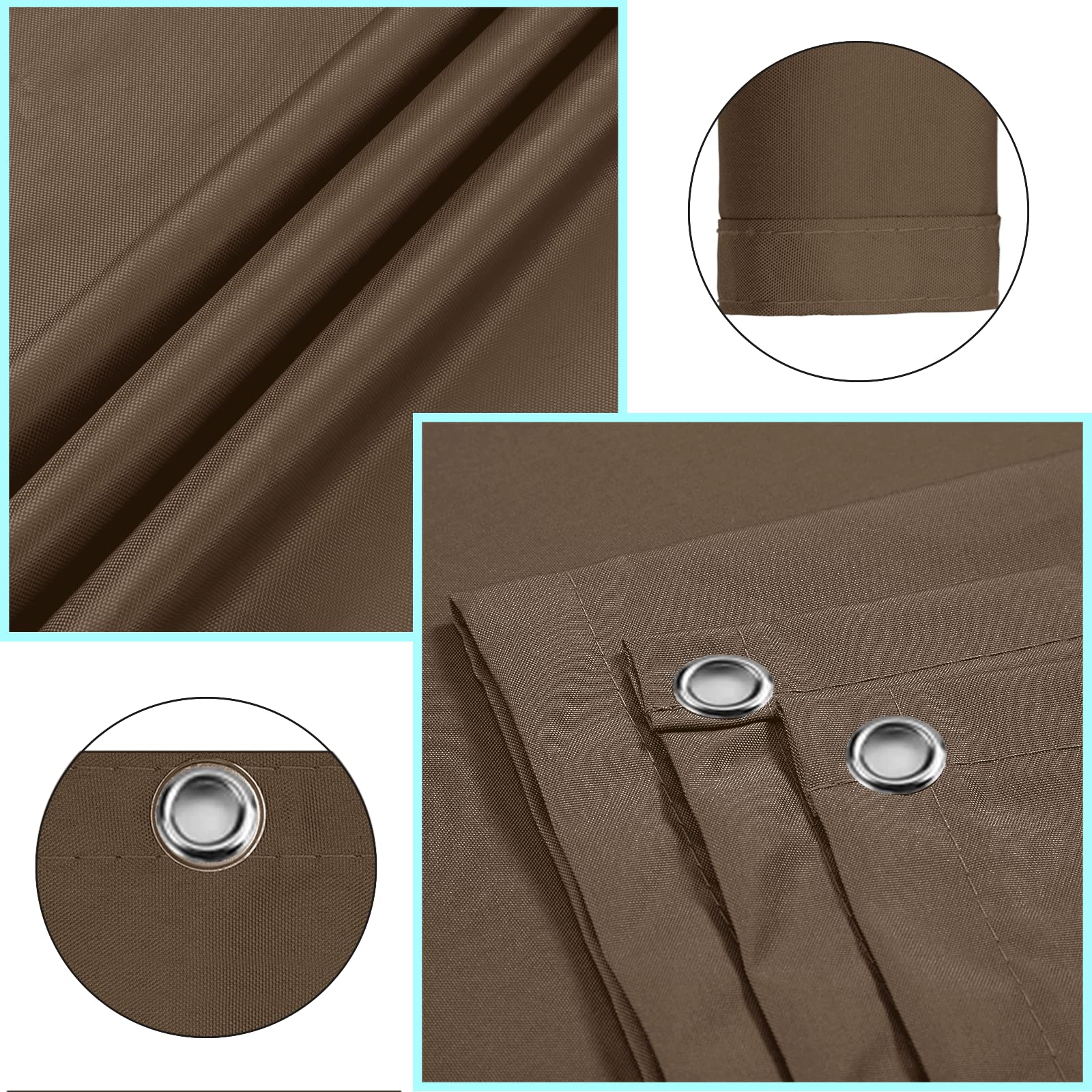 Copertura per Balcone Impermeabile 80x1200cm Telo di Rivestimento Poliestere Marrone