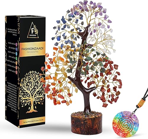 Árbol de la vida de cristal - Árbol de Feng Shui - Regalos de oficina - Árbol de 7 chakras - Artículos espirituales - Regalos de chakras - Cristales