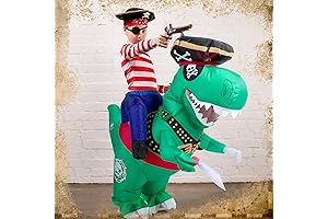 Inflatable Pirate Dinosaur Costume: Ride on Halloween with a Roar
