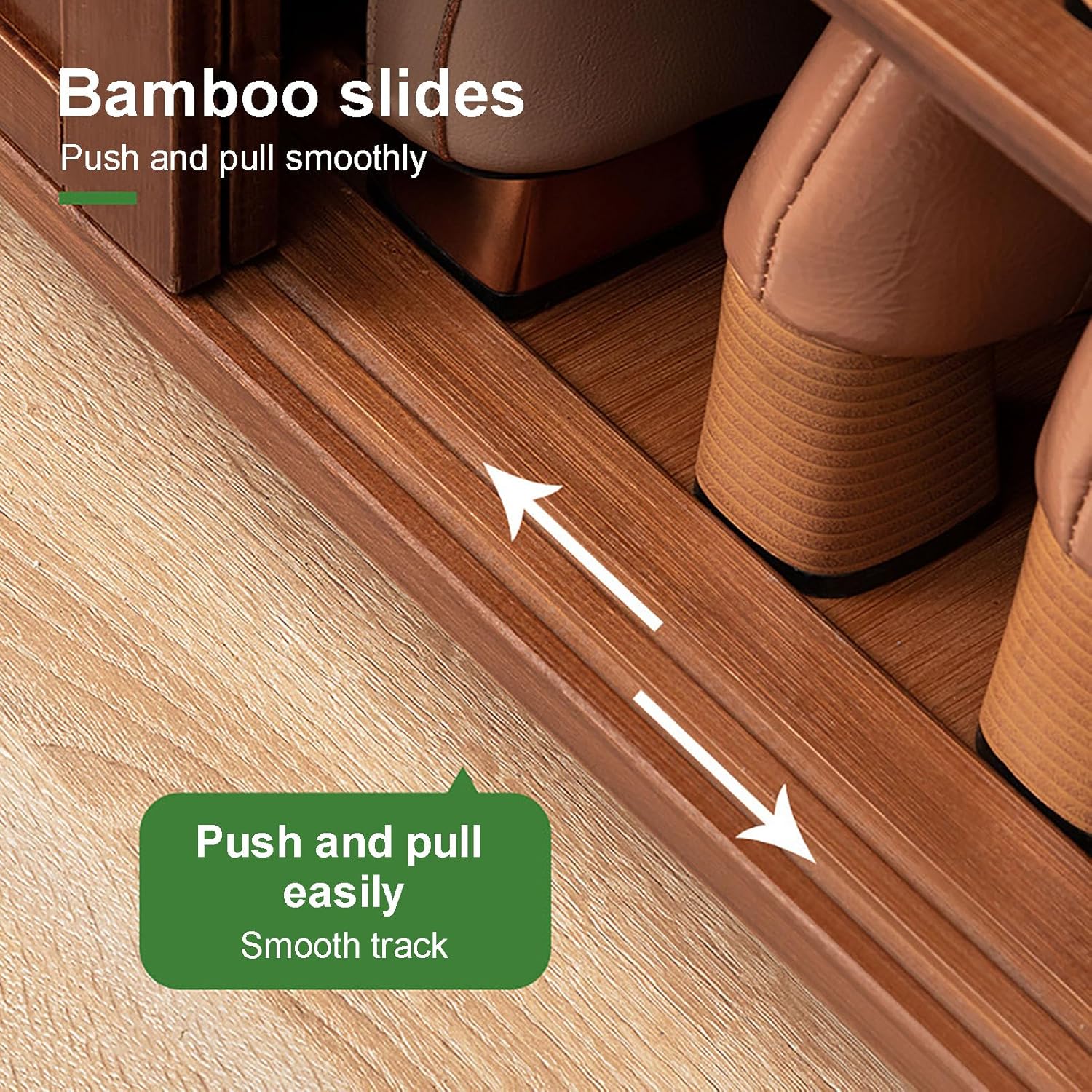 Shoe Storage Cabinet Cabinets Hallway Slim Cupboard Cupboards Hallways Slimline，Bamboo Shoe Cabinet Organizer - 4-Tier Freestanding Storage for Entryway or Hallway, Holds 12-16 Pairs, Stylis