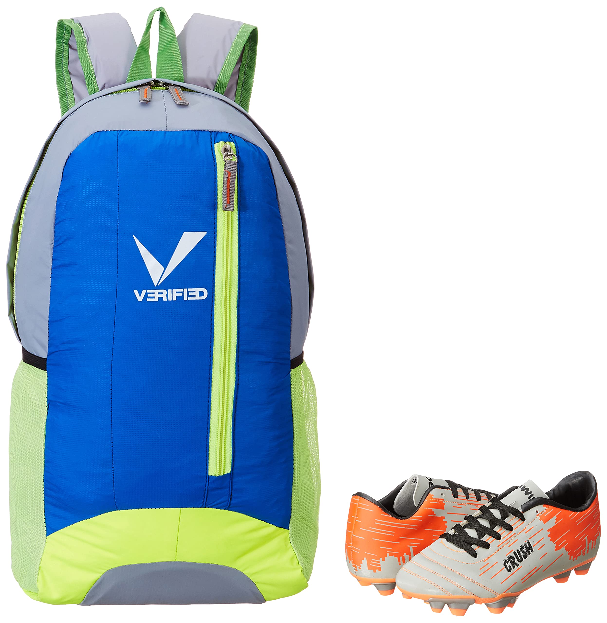 Sports Bag Verfied Mission Backpack With Gowin Football Shoe Crush Silver Orange Size-9-image-18