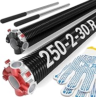 Vista 10 de Par de muelles para puerta de garaje de 0.207 x 2 x 22 pulgadas (par), 18000 ciclos, repuesto de puerta de resorte de garaje, resistente y duradero