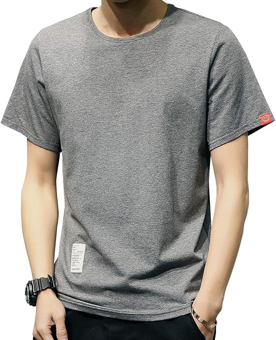 Amazon Co Jp Kawayo Tシャツ メンズ 半袖 カジュアル Tシャツ カットソー Tシャツ 無地 丸首 おしゃれスポーツtシャツ 綿 シンプル 夏トップス 通勤 通学 ファッション