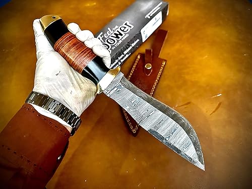 Miniatura 7 de SHINY CRAFTS  Cuchillo de afeitar forjado grande hecho a mano de 13 pulgadas, cuchillo de hoja fija, cuchillo de Bowie de espiga completa, cuchillo