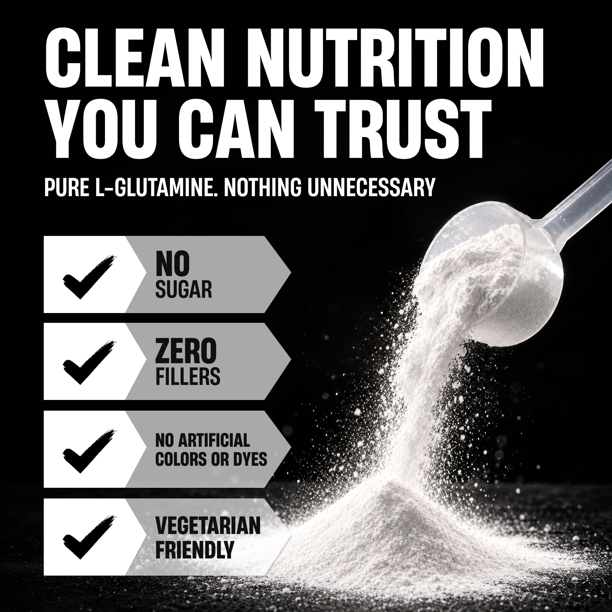 Nutrex Research L-Glutamine Powder - 200 Servings - Pure Unflavored, Non-GMO & Gluten Free — Amazon image 5