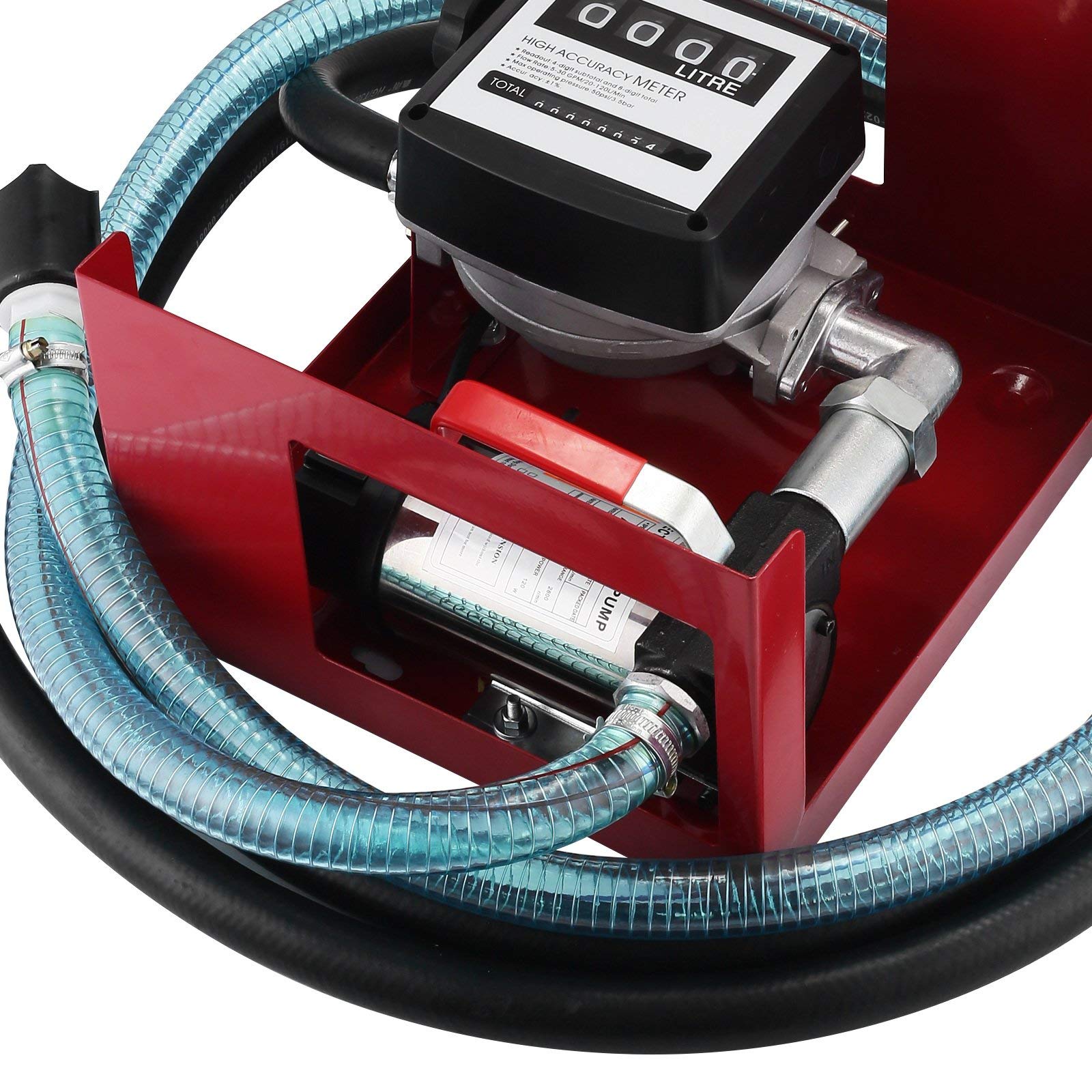 40L Dieselpumpe Heizölpumpe 120W Selbstansaugende Ölpumpe 220V Ölabsaugpumpe Selbstansaugend Zählwerk Automatik Pumpe