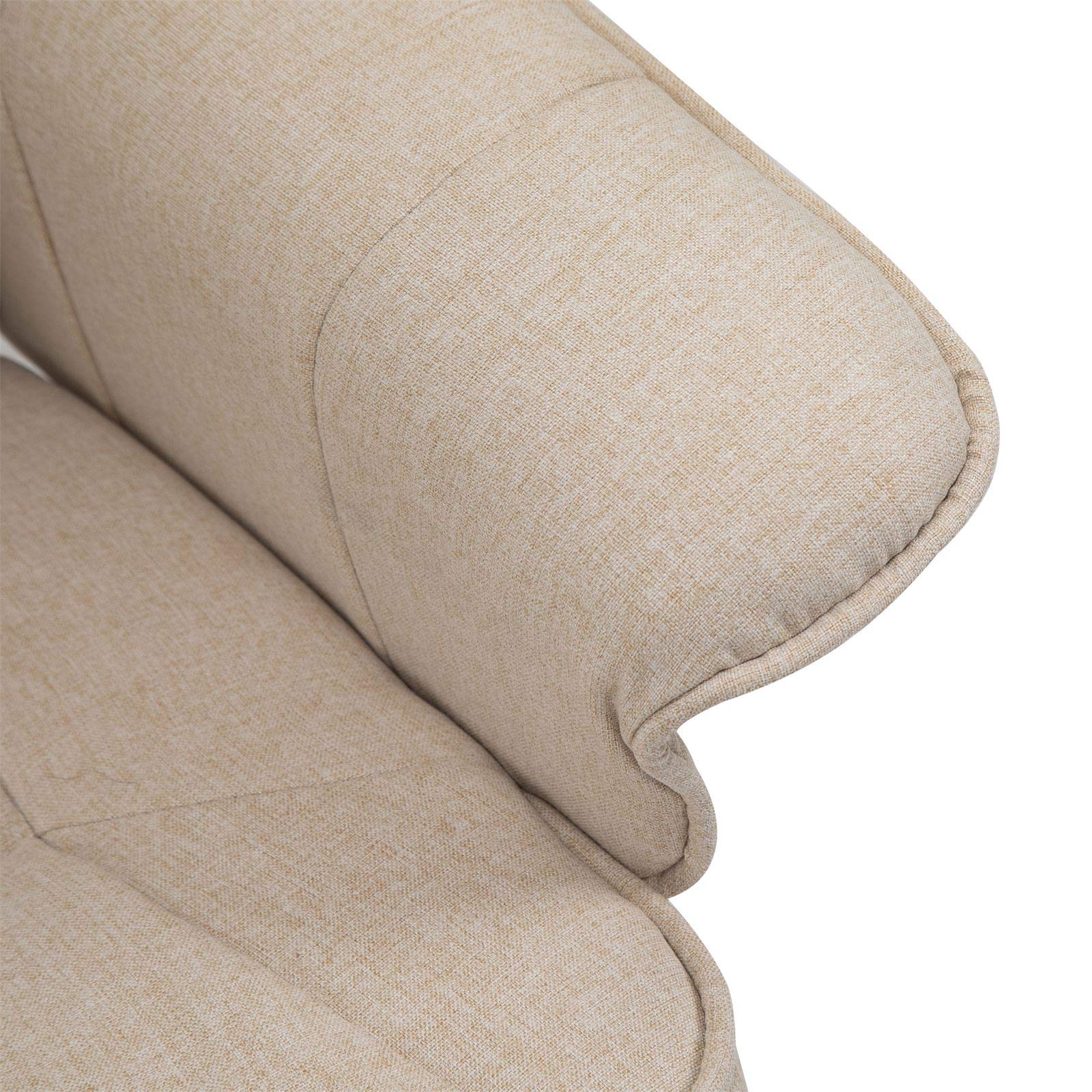 IDIMEX Relaxsessel Charly mit Hocker drehbar neigungsverstellbar beige [Max. Belastbarkeit 100 kg] für Wohnzimmer, TV-Sessel Fernsehsessel mit Liegefunktion Polstersessel und Hocker