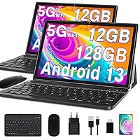 SUAAT Tablet Android da 10 pollici con 12 GB RAM + 128 GB ROM (2 TB TF)