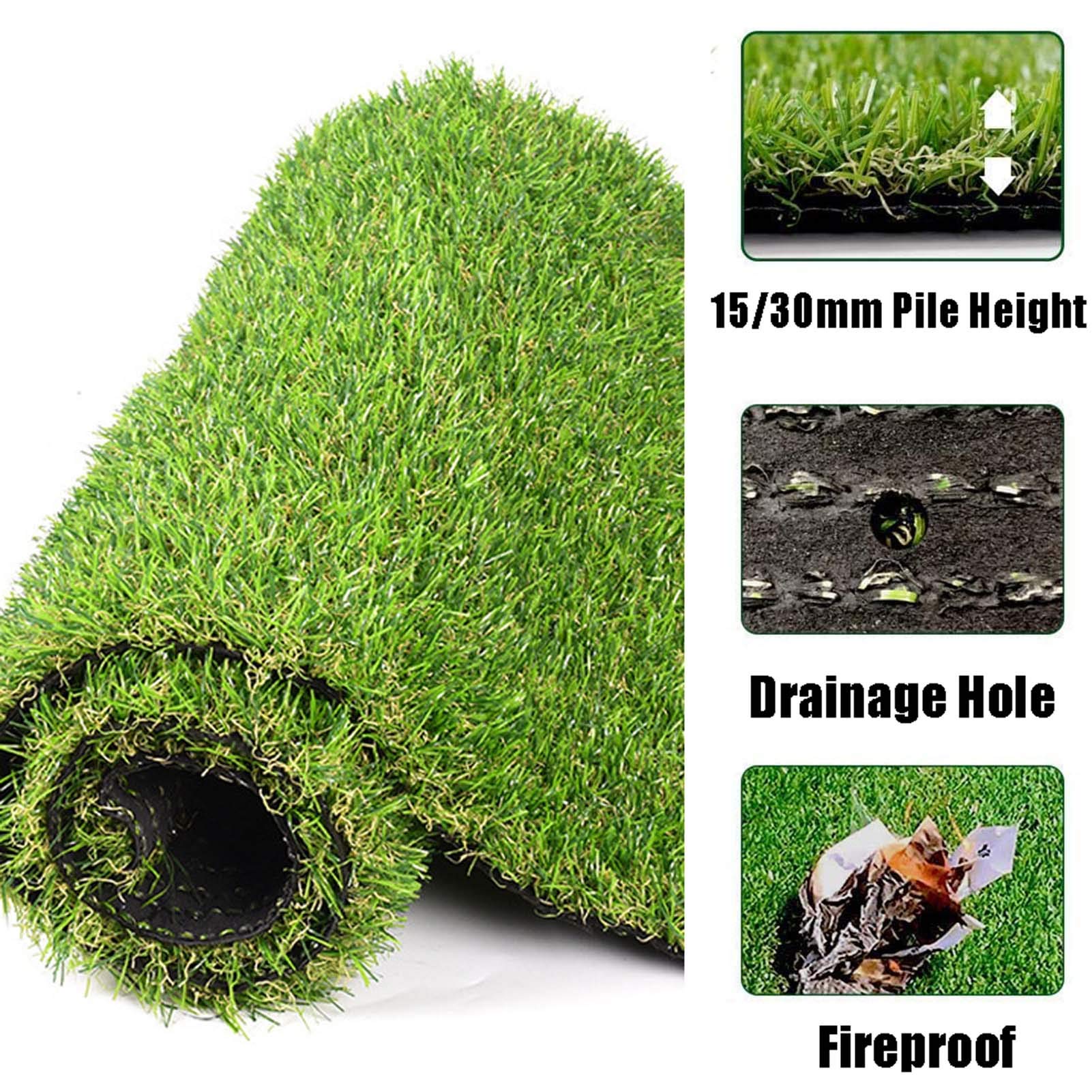 Erba artificiale – Tappeto sintetico spesso per giardino, cortile, prato e paesaggio, tappeto realistico in erba sintetica