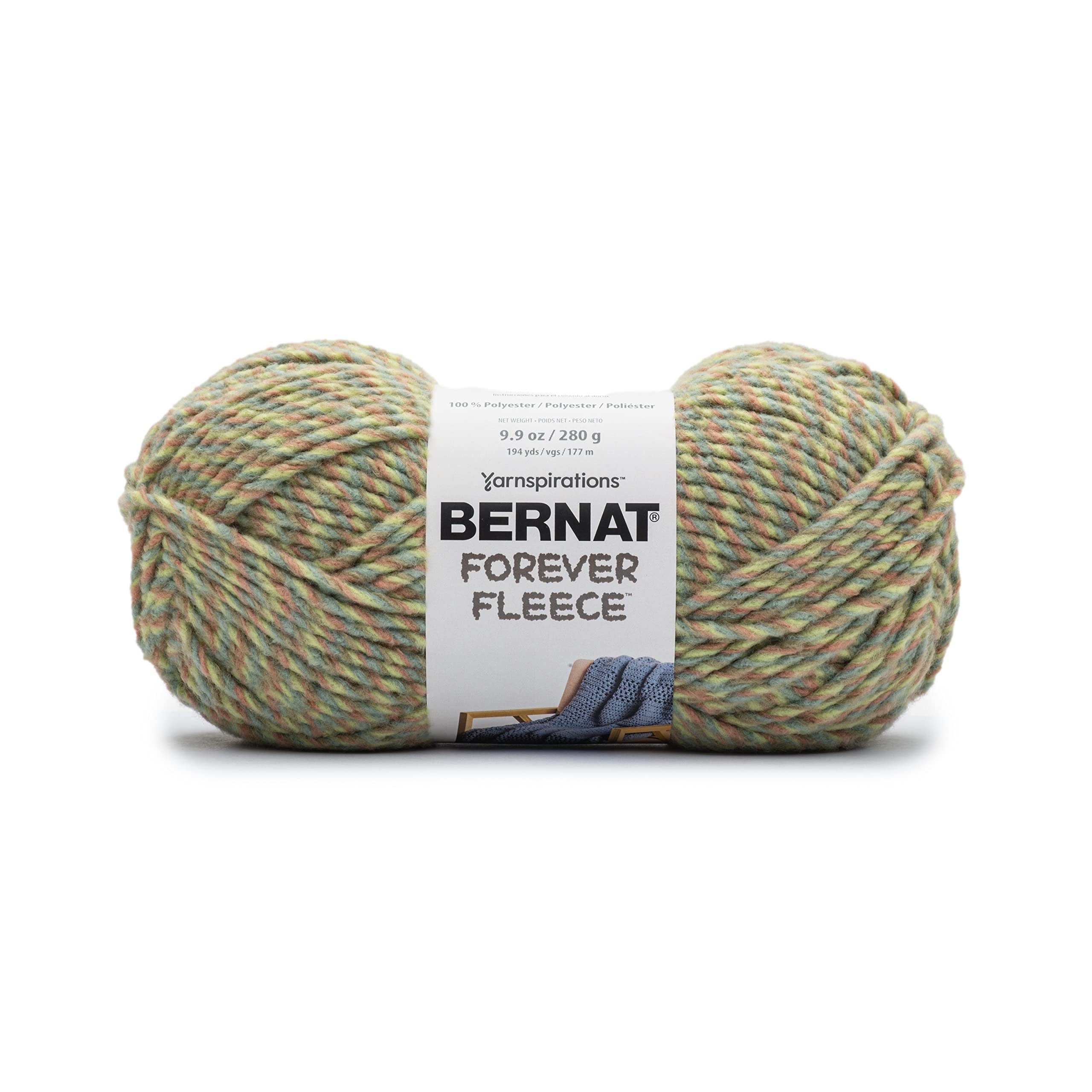 BERNAT Forever Fleece Polaire 280 g pelote de fil doux couleur Vert Croton