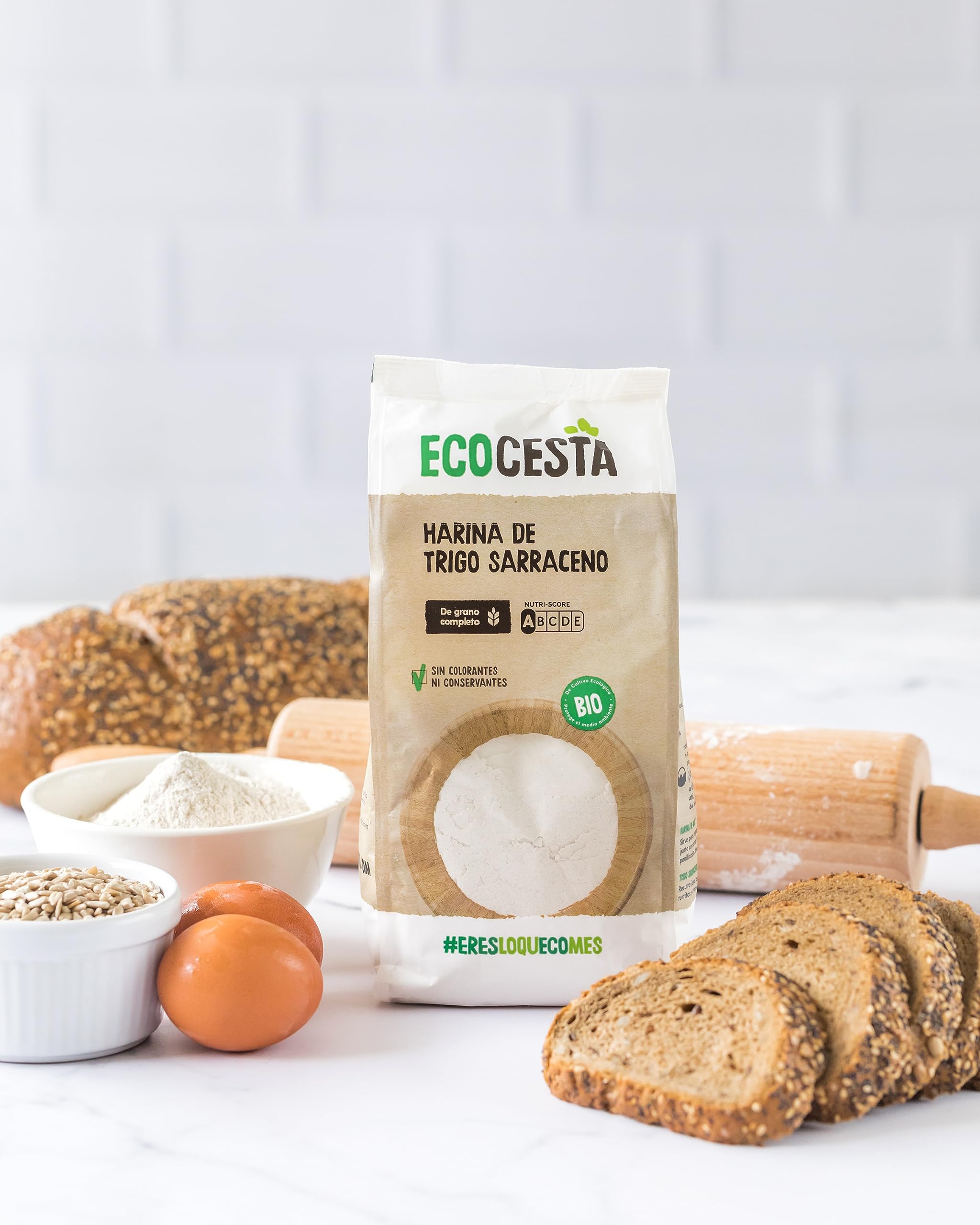 Harina Ecológica de Trigo Sarraceno 500 g Pack 8 Unidades ECOCESTA