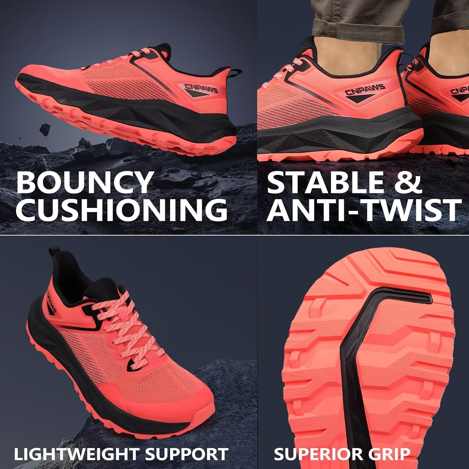 Wide Trail Running Shoes with Wide Toe Box Barefoot Road Walking Outdoor Sneakers Cross Training Shoe Fashion Shoes