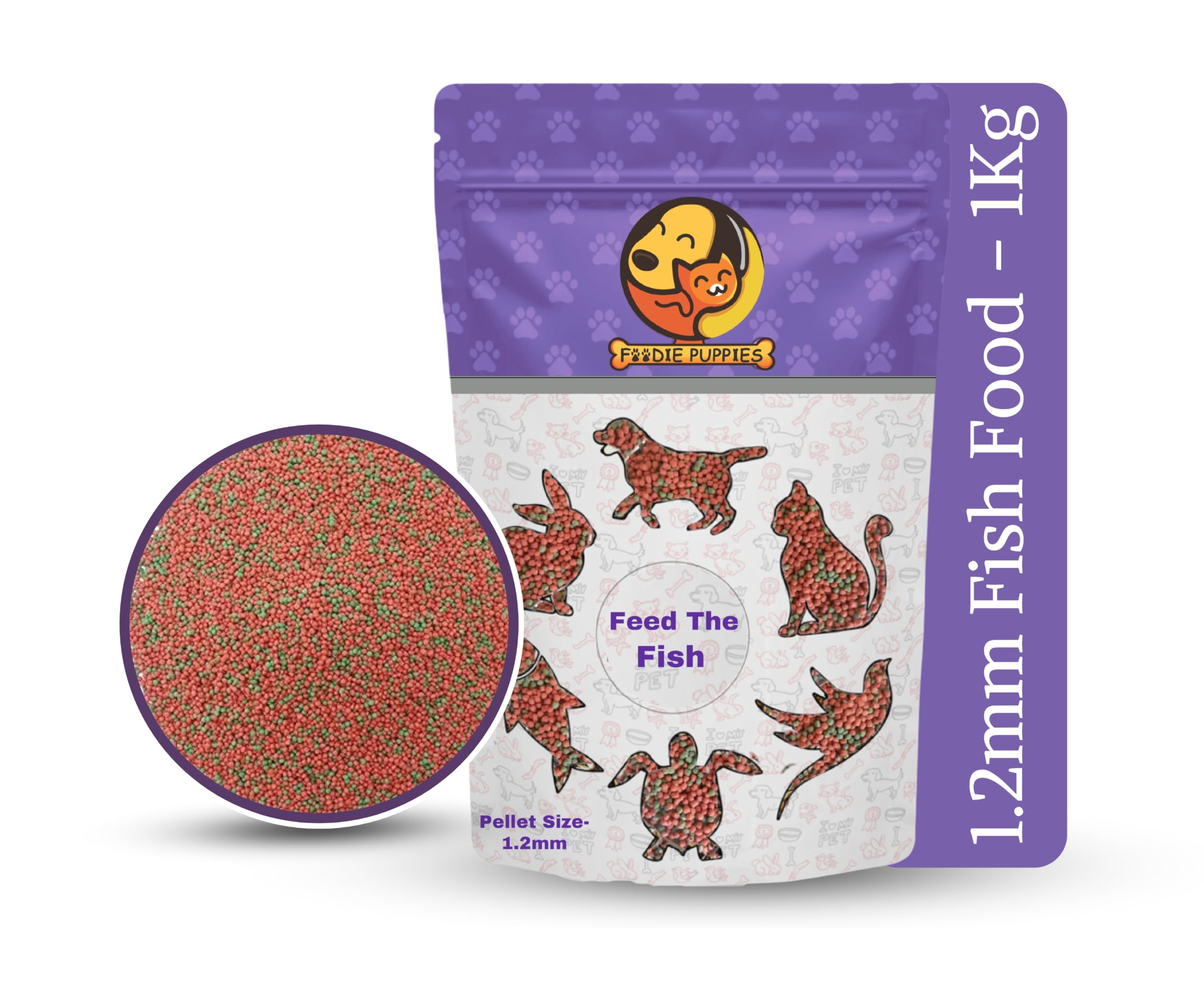 Foodie Puppies Fish Food, Pouch - 1.2mm, 1kg | Aquarium Fish Food for All Small and Medium Tropical Fishes | Daily Nutrition Fish Feed for Health and Growth (B0BV2MY21L) Amazon Price History, Amazon Price Tracker