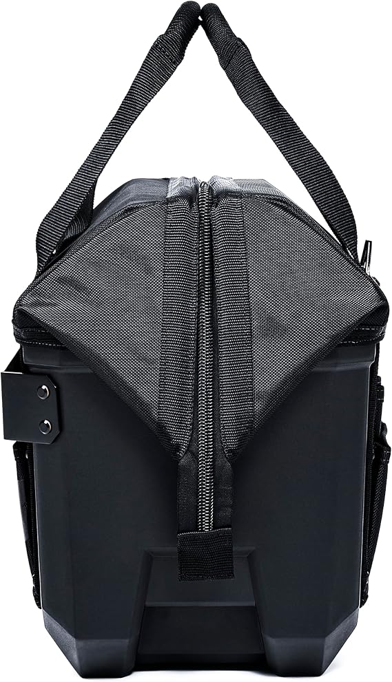 ToughBuilt - Massive Mouth 12-Inch Tool Bag, Compact Wide-Opening Tool Bag with Hard Body Construction, Reinforced Handles, Shoulder Strap, and 25 Pockets