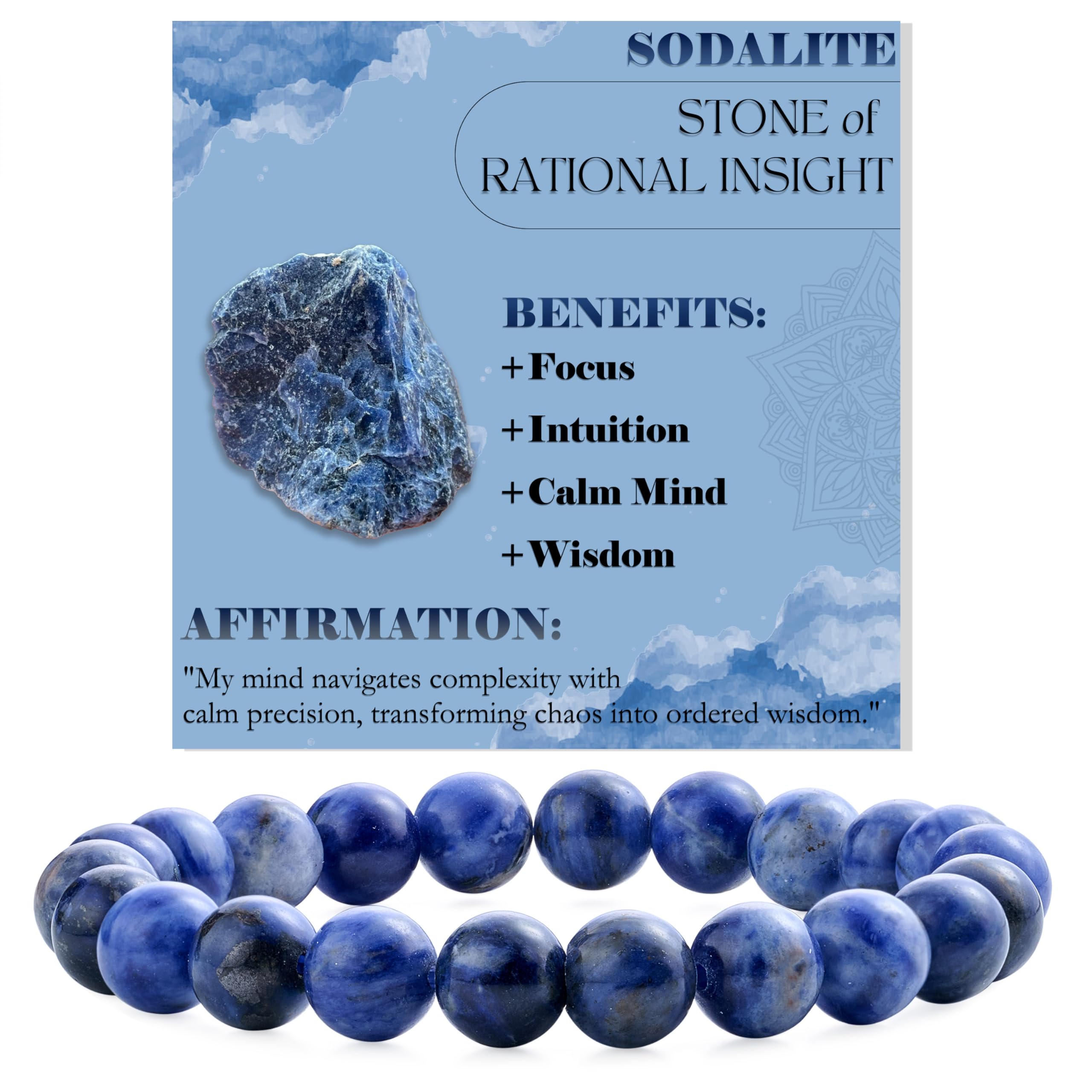 Bivei 8mm Beaded Bracelets for Women Handmade Semi Precious Natural Stone Stretch Elastic Jewelry Yoga Protection Gifts