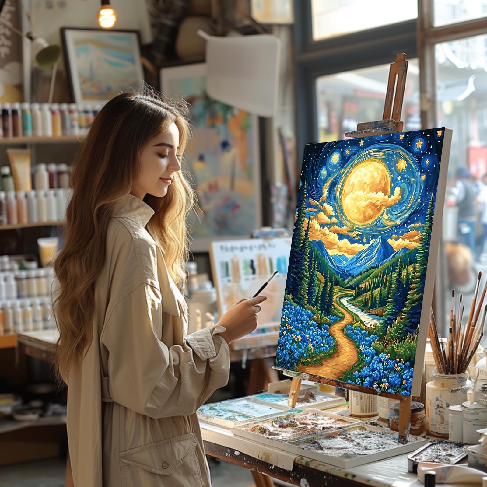 Peinture Numero Adulte Jan Vermeer Girl With A Pearl Earring Set 40X50