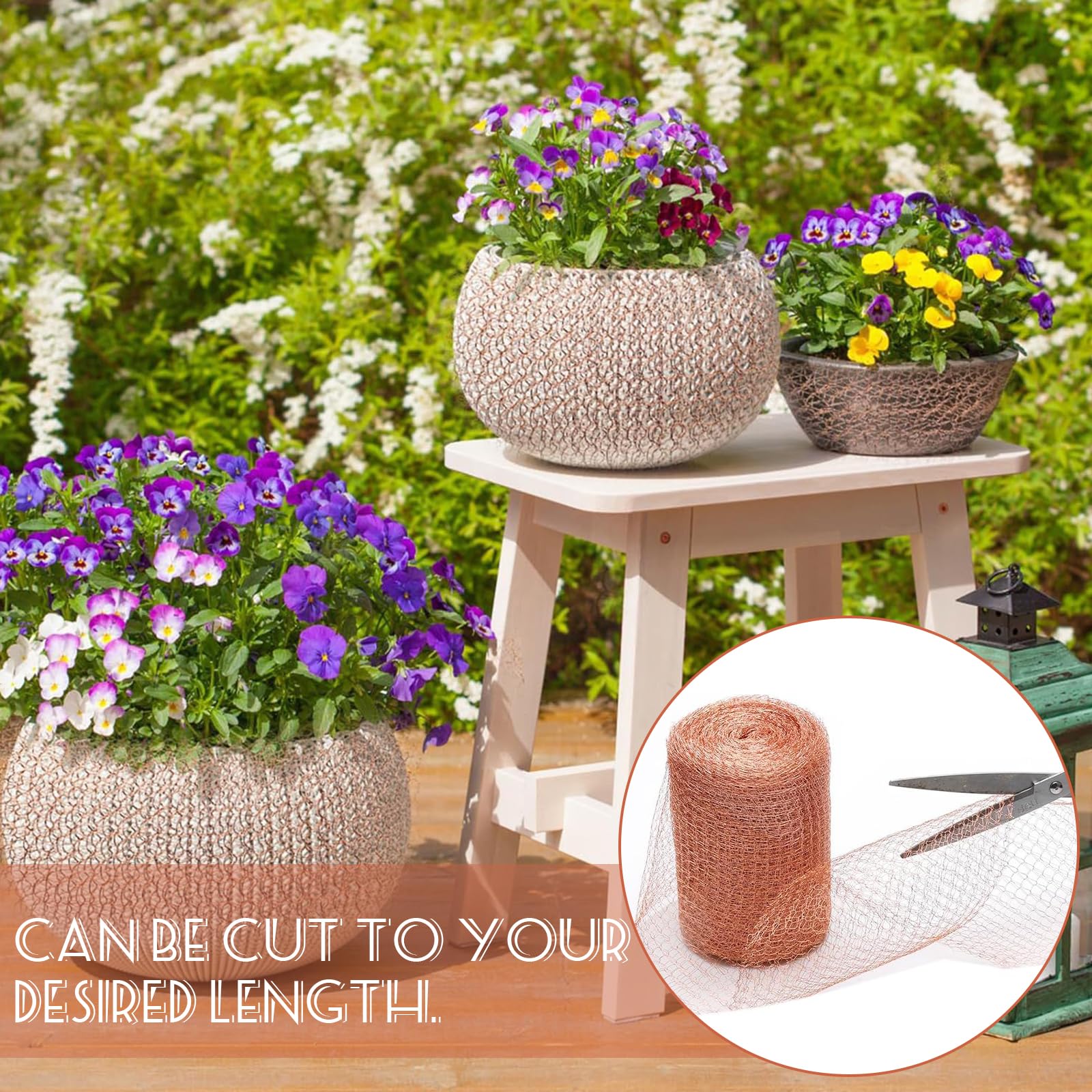 Grillage Cuivre 10m 12.5cm S Rouleau Grillage Cuivre 10m X 12.5cm | Protection Jardin Anti-limaces écologique Anti Limace